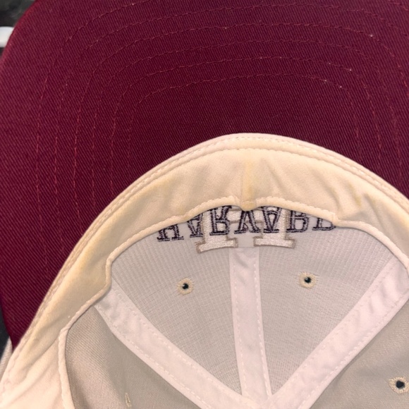 Vintage Harvard Hat University Square Adjustable Metal Clasp Ball Cap Crimson - Picture 6 of 6